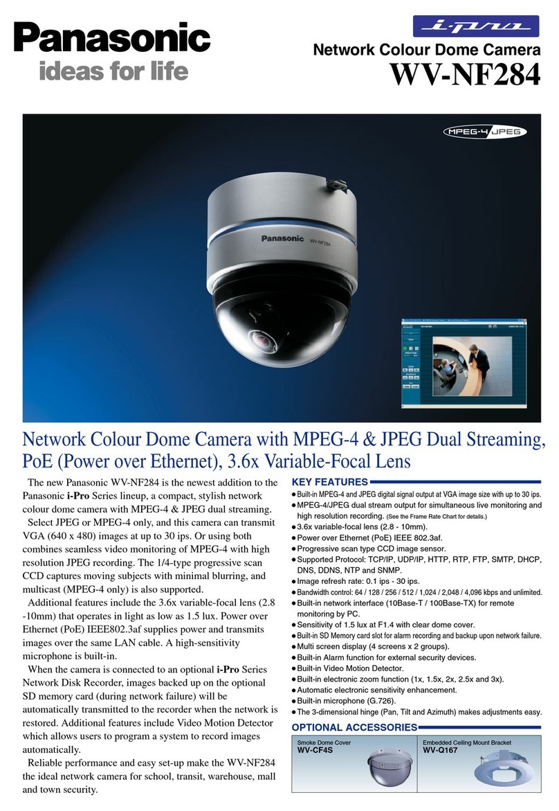 Panasonic WV-NF284 - i-Pro Network Camera User manual Panasonic WV-NF284 - i-Pro Network Camera User manual