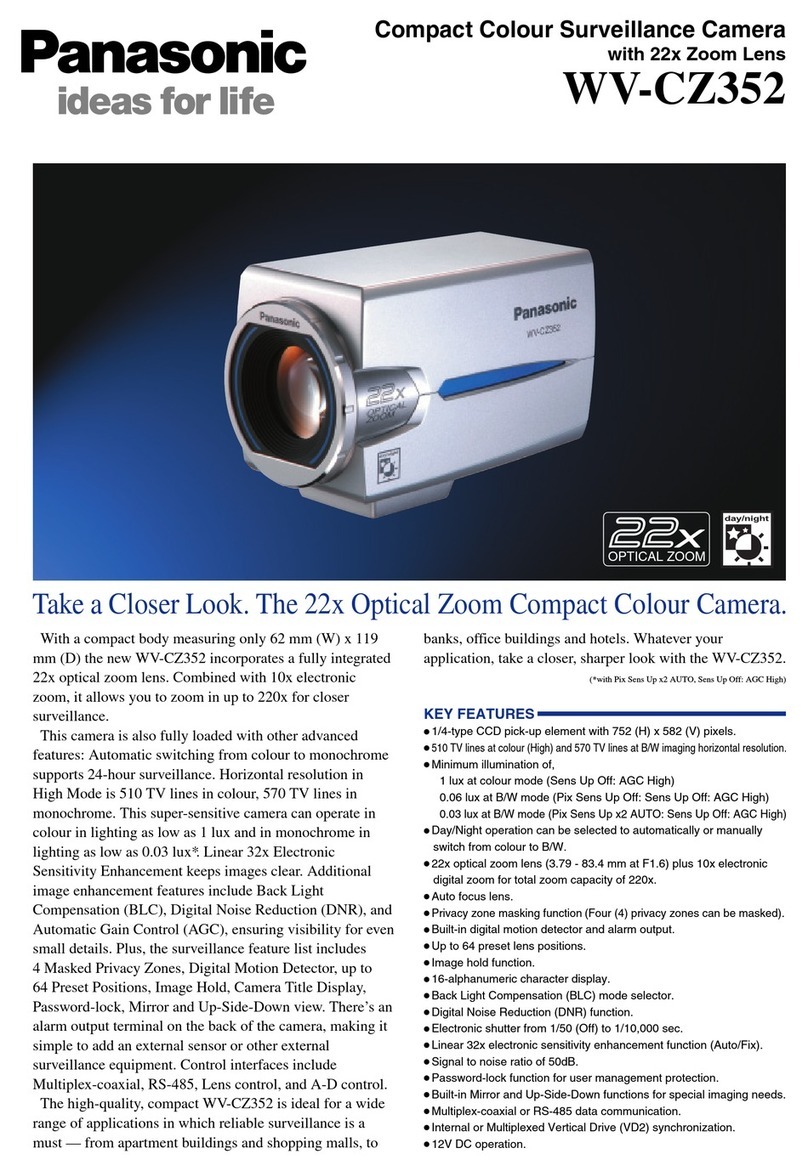 Panasonic WV-CZ352 User manual