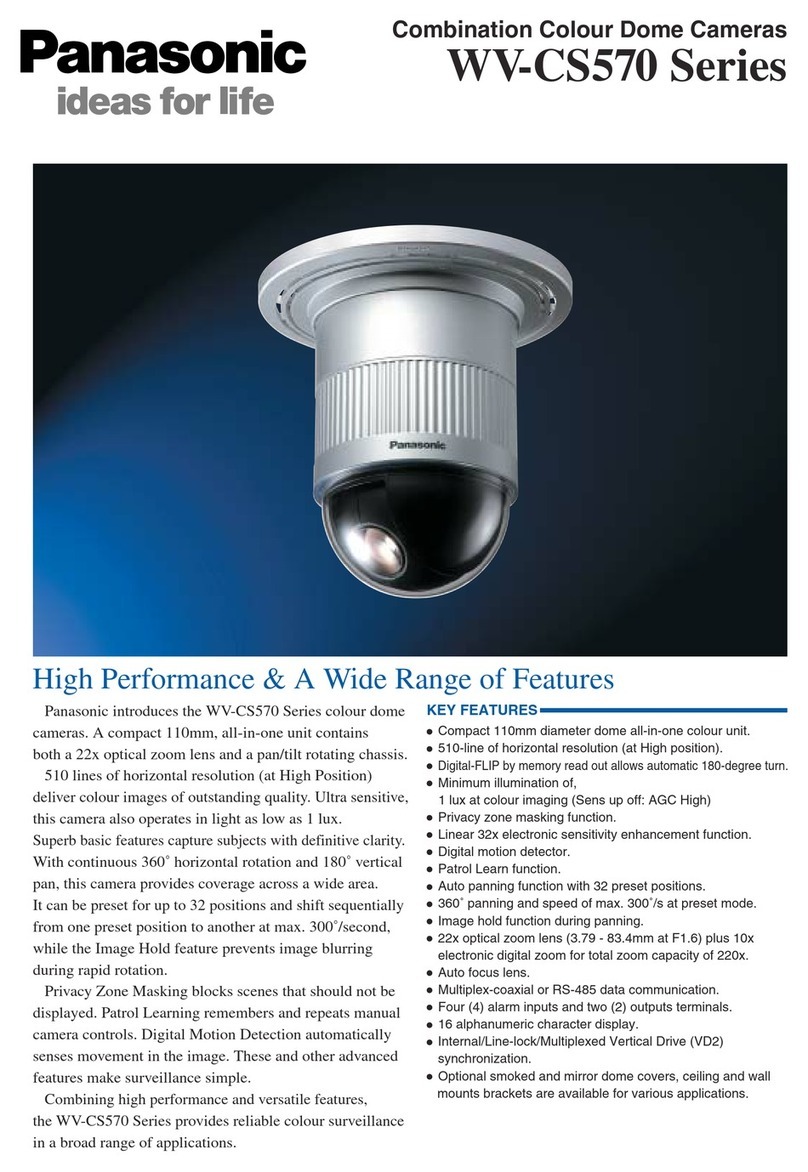 Panasonic WV-CS570 Specification sheet