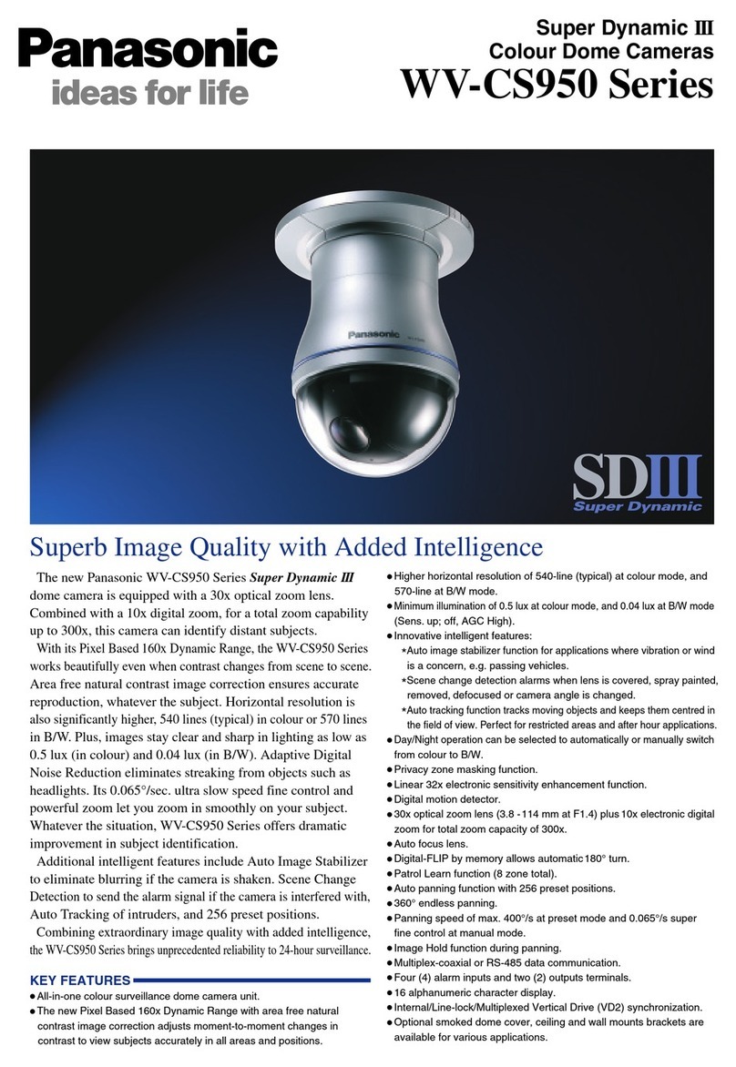 Panasonic Super Dynamic III WV-CS950 User manual