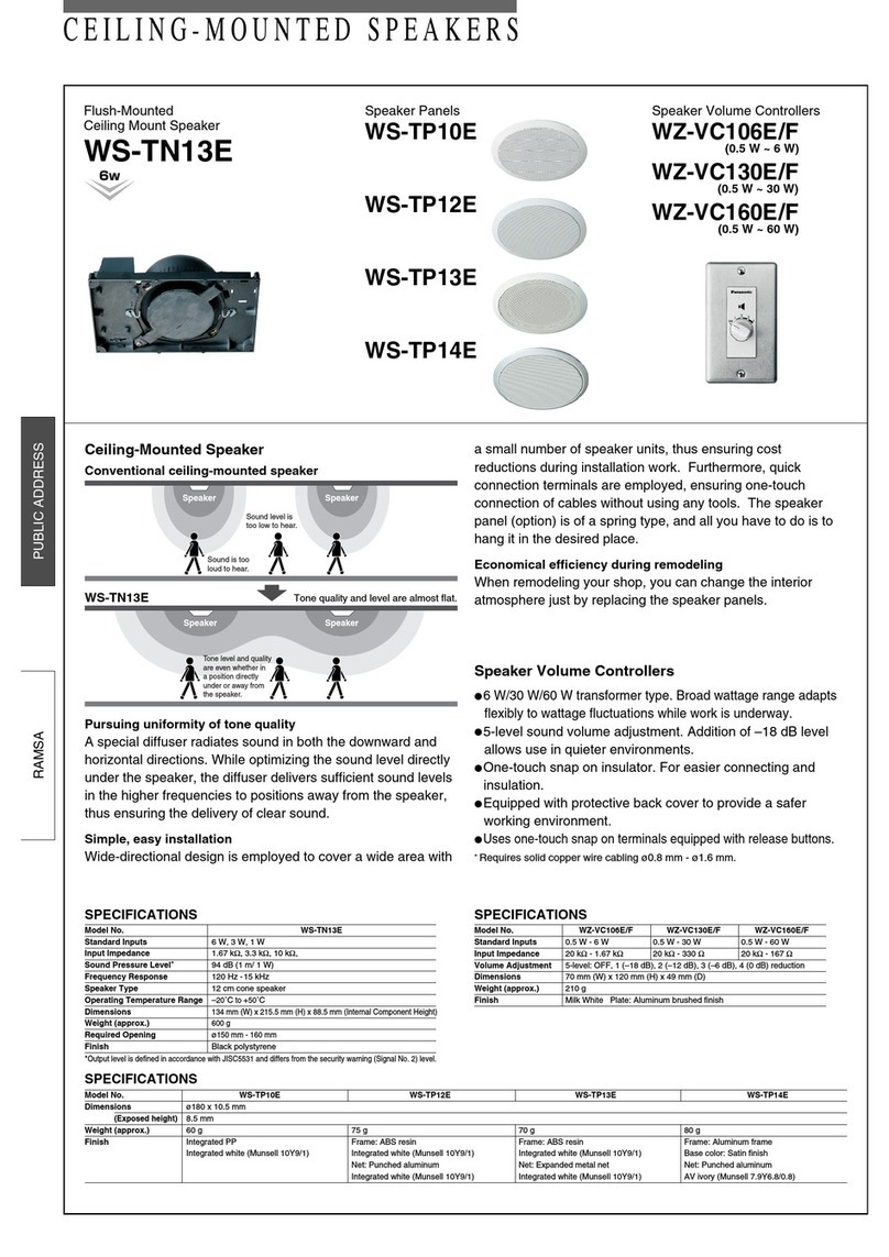 Panasonic WS-TN13E User manual