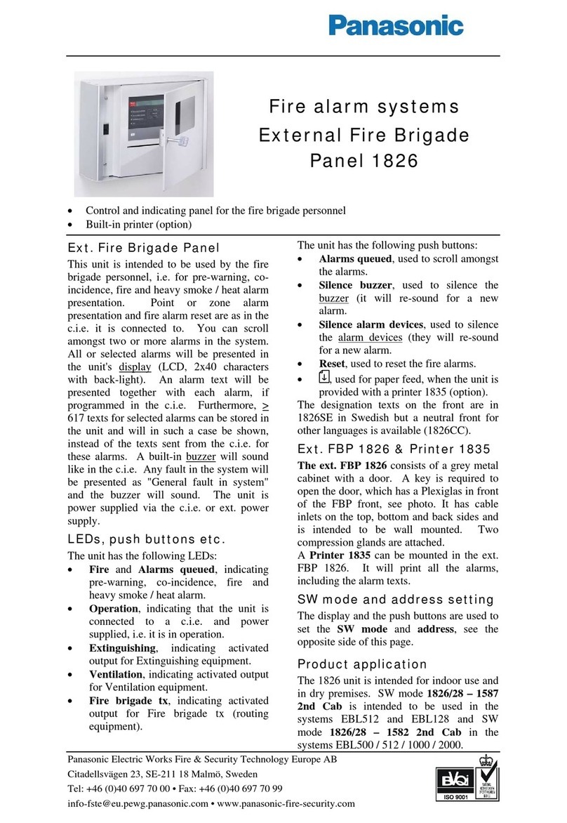 Panasonic 1826 Specification sheet Panasonic 1826 Specification sheet