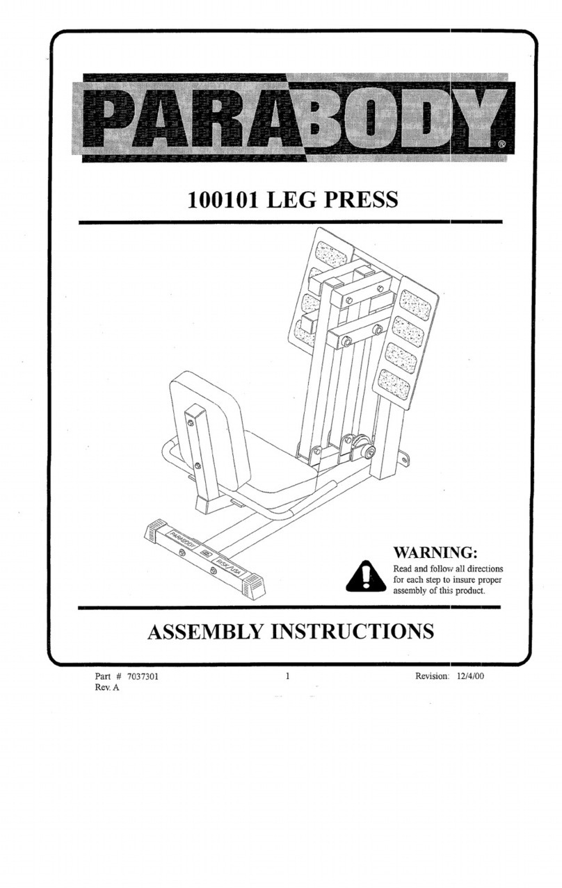 ParaBody Leg Press 100101 User manual