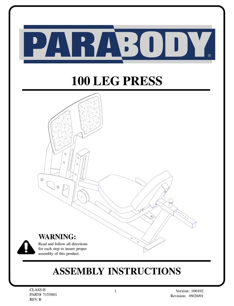 ParaBody Leg Press 100 Assembly instructions