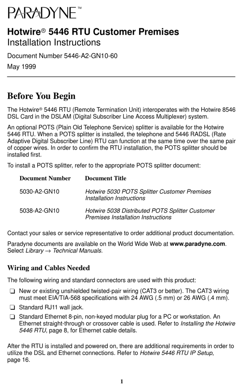 Paradyne Hotwire 5446 User manual