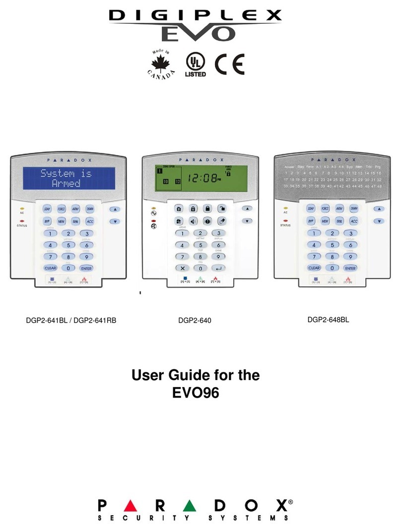 Paradox Digiplex EVO DGP2-640 user guide
