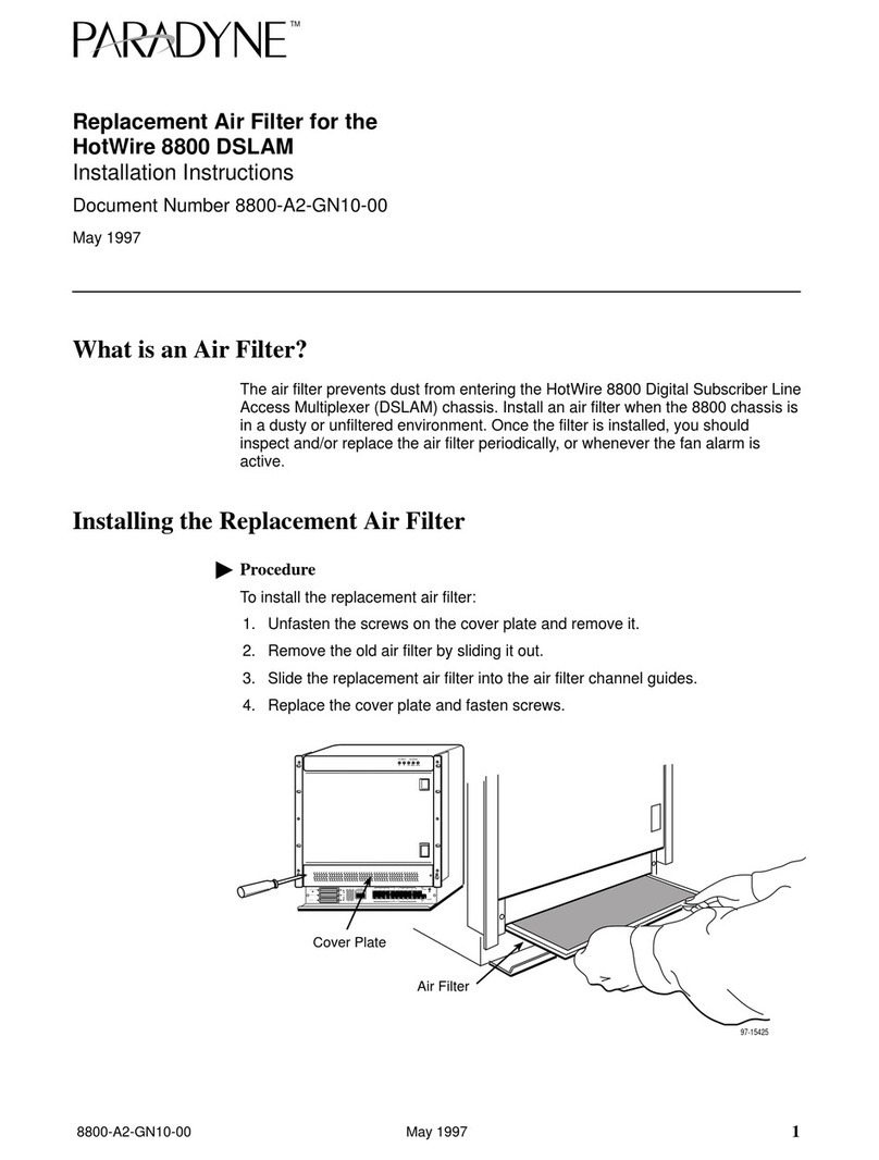 Paradyne HotWire 8800 DSLAM installation instructions