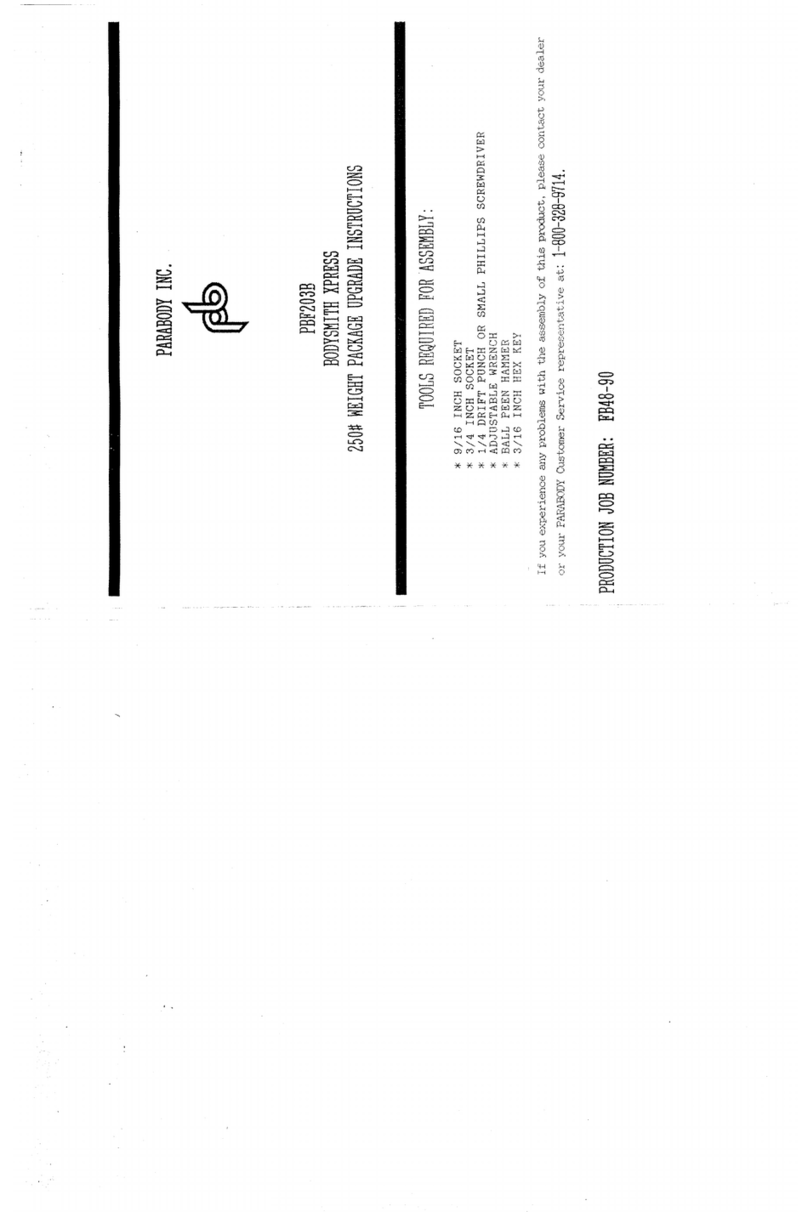 ParaBody PBF203B Quick start guide ParaBody PBF203B Quick start guide