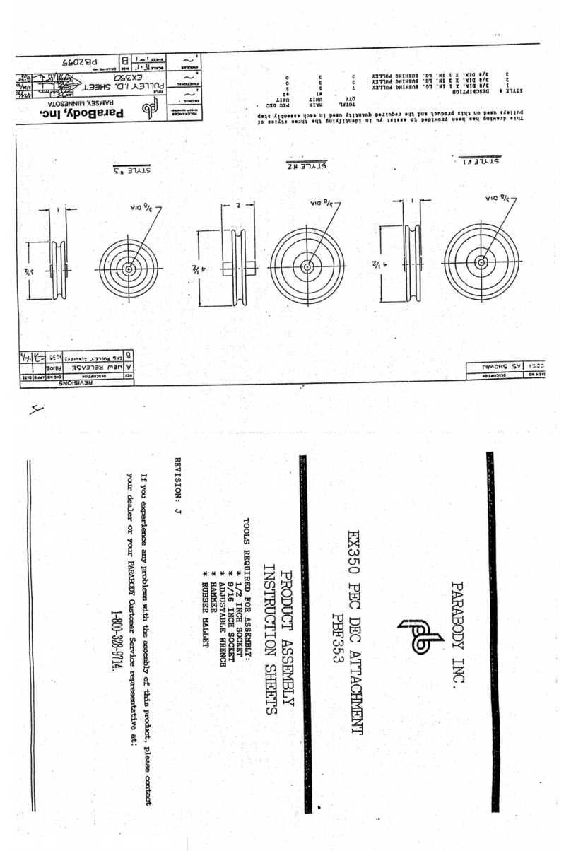 ParaBody PBF353 Assembly instructions