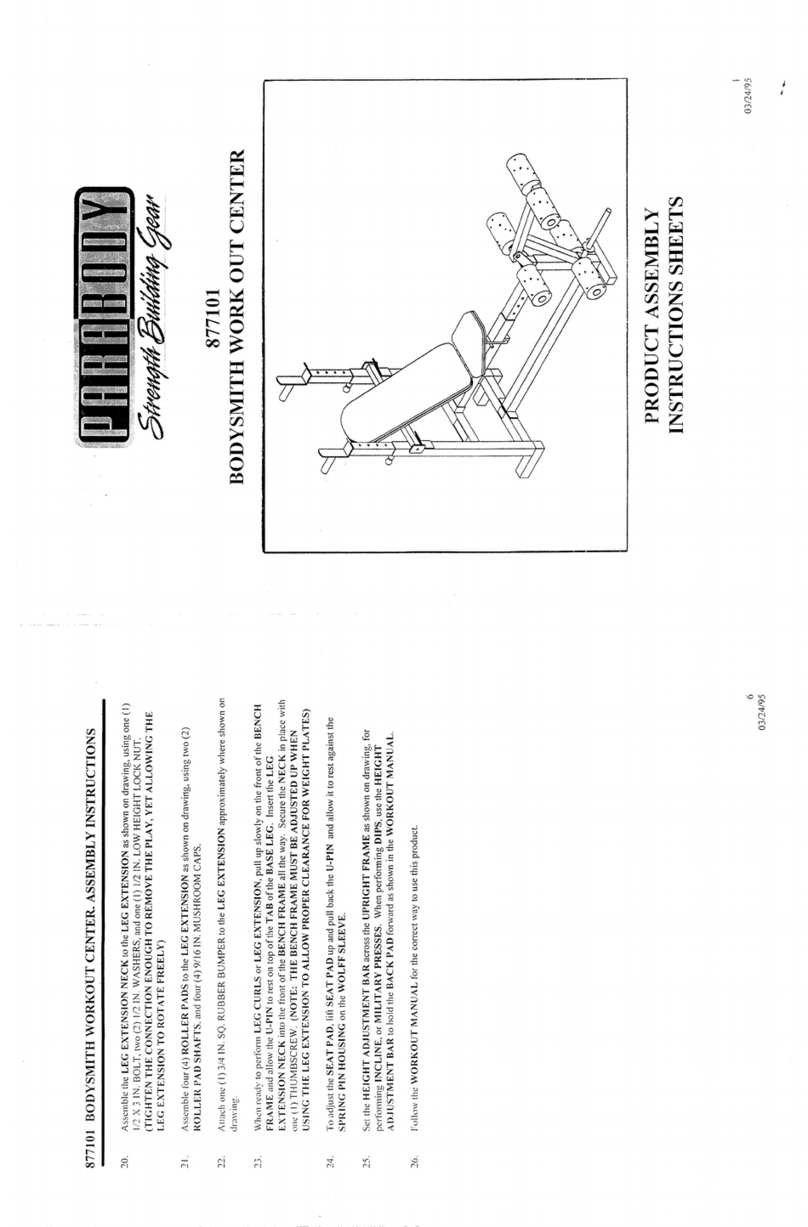 ParaBody 877101 Assembly instruction sheet
