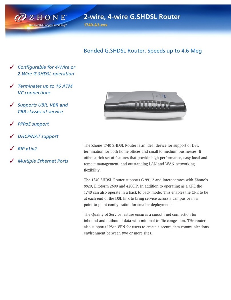 Zhone 1740-A3-xxx User manual Zhone 1740-A3-xxx User manual
