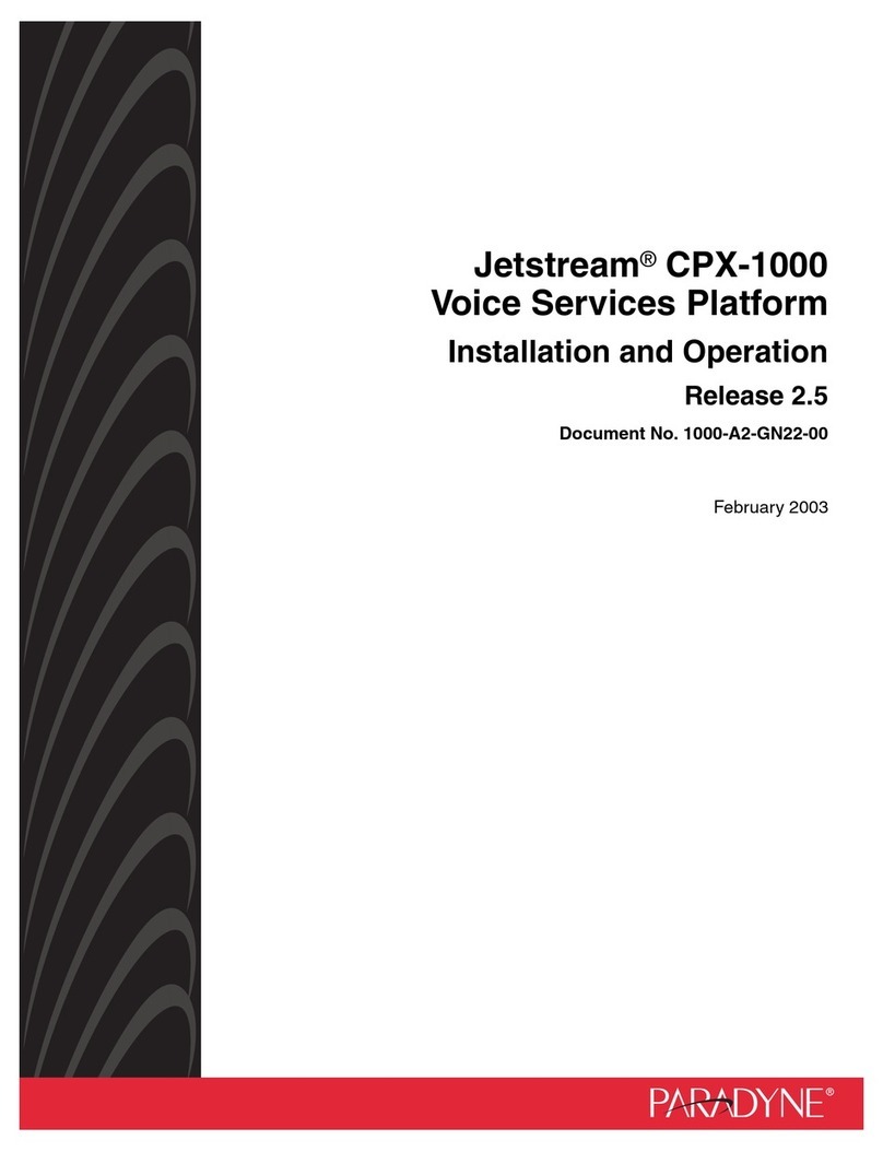 Paradyne Jetstream CPX-1000 Operating instructions Paradyne Jetstream CPX-1000 Operating instructions