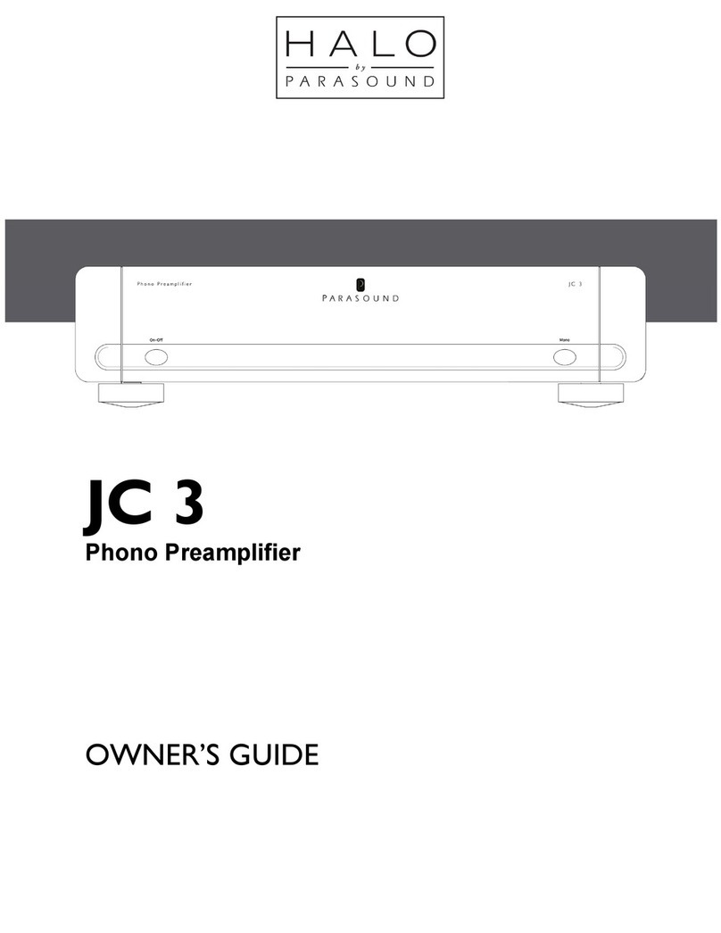 Parasound HALO JC 3 owner's guide