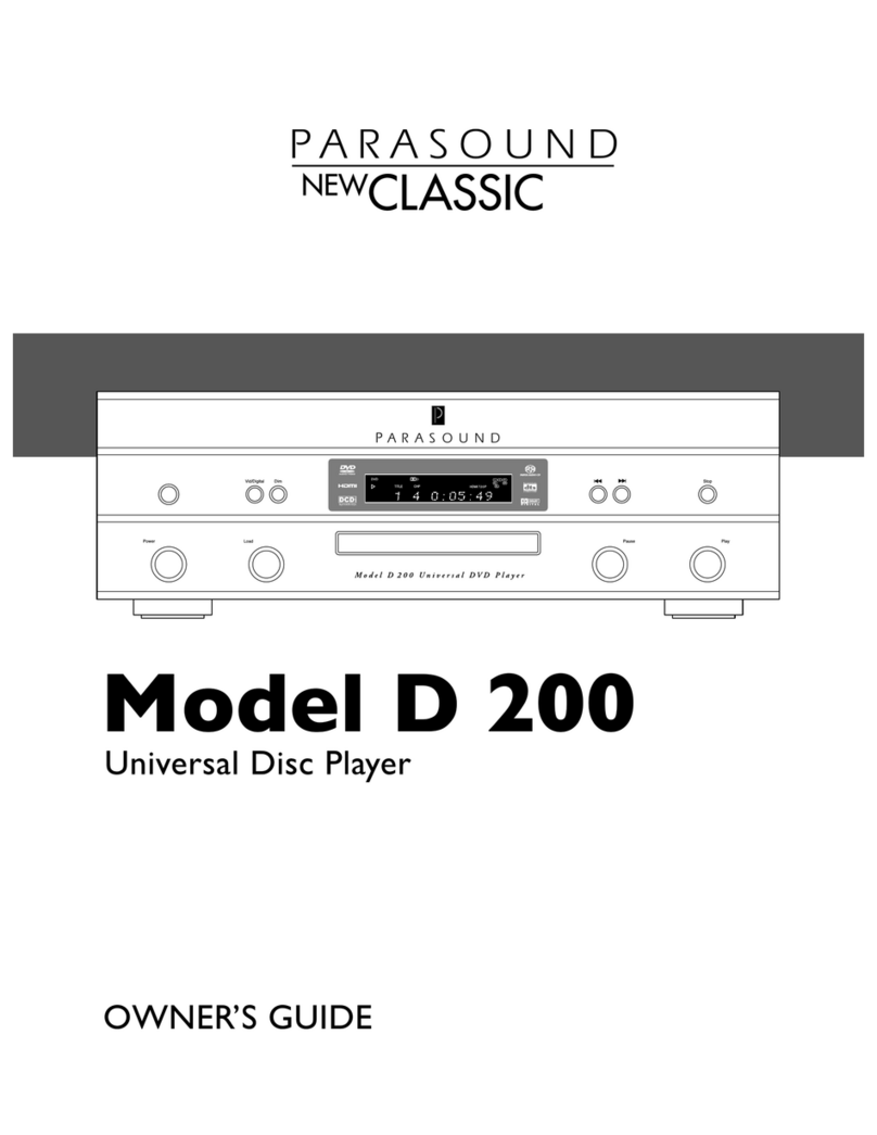 Parasound Model D 200 owner's guide