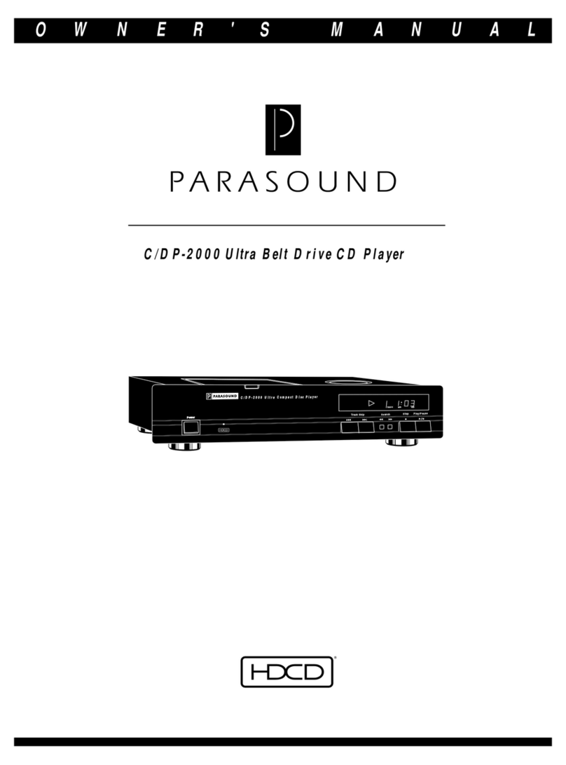 Parasound C/DP-2000 Ultra User manual