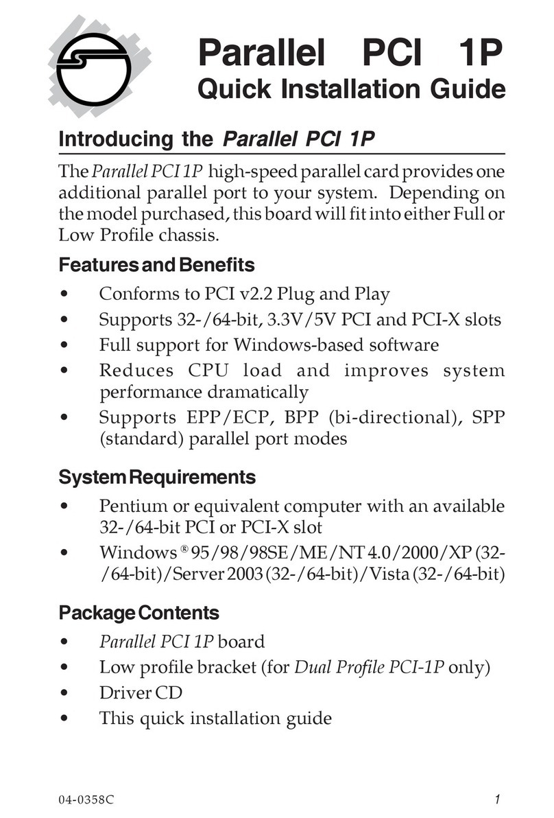 SIIG 04-0358C User manual