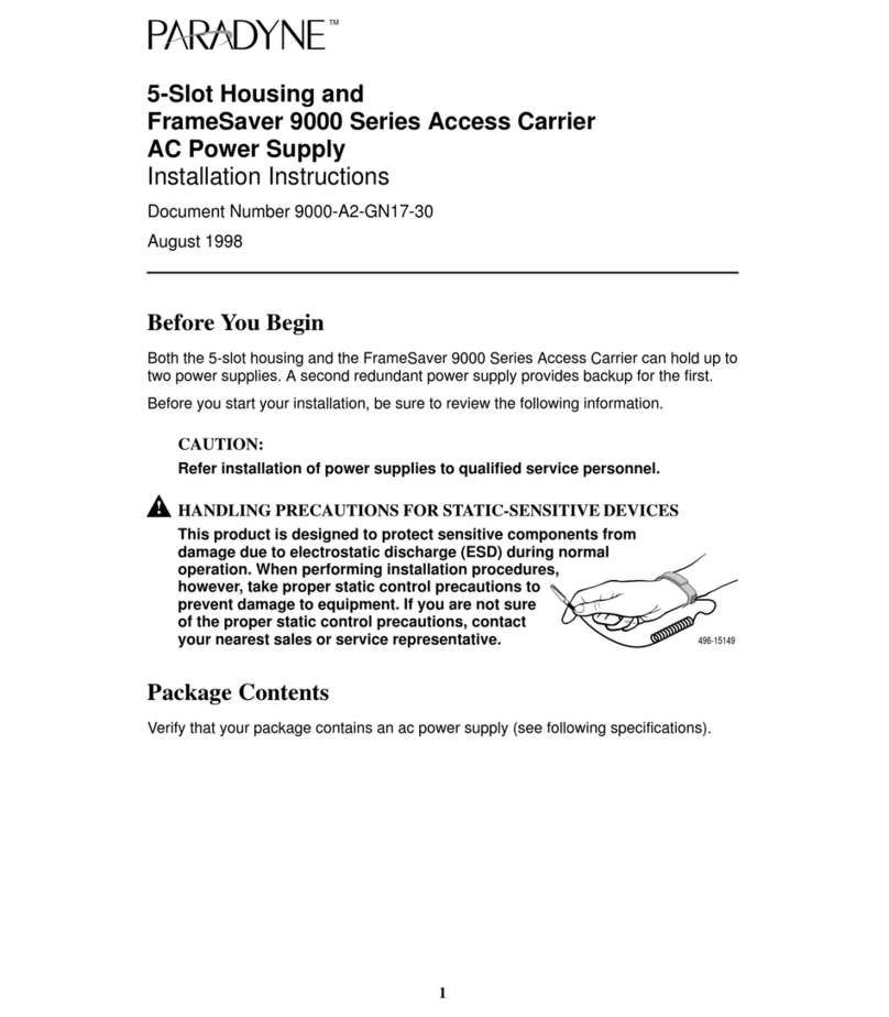 Paradyne 9000 Series User manual