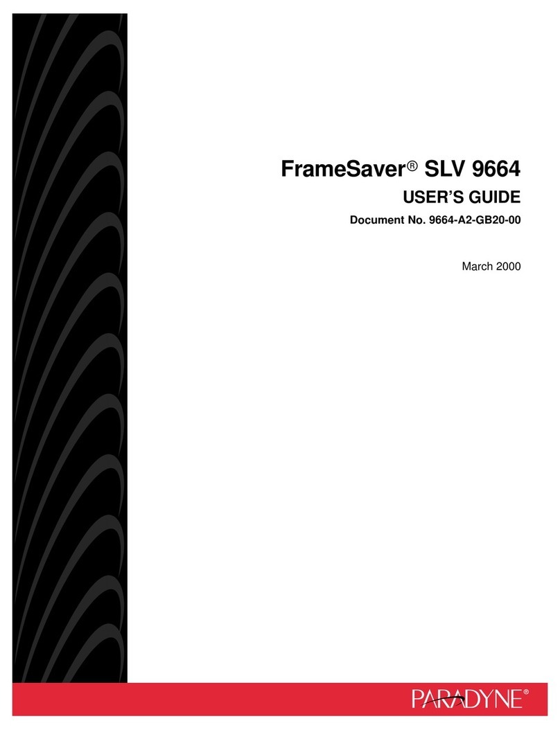 Paradyne FrameSaver SLV 9664 user guide