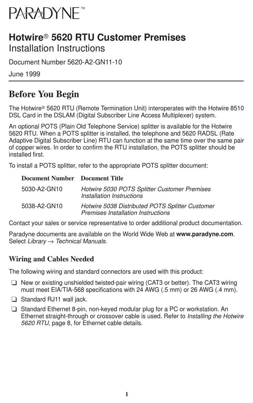 Paradyne Hotwire 5620 User manual