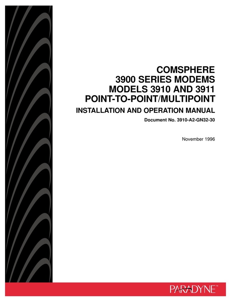 Paradyne COMSPHERE 3910 Installation and operation manual Paradyne COMSPHERE 3910 Installation and operation manual