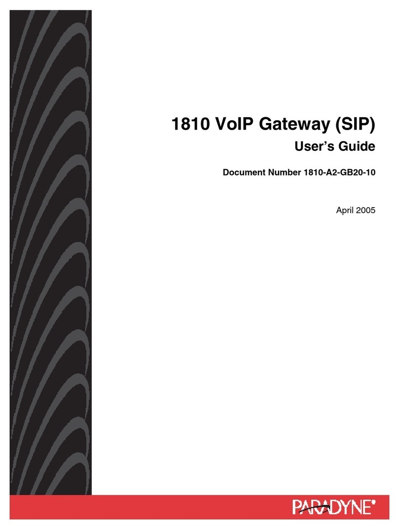 Paradyne 1810 user guide