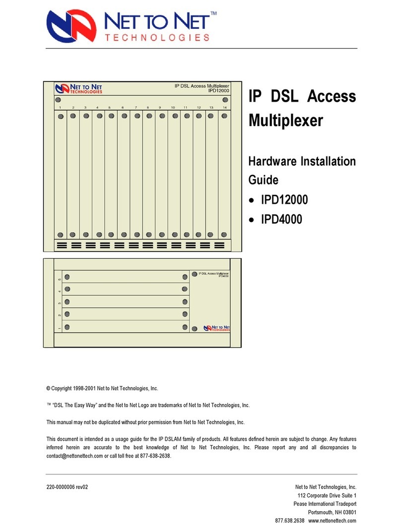 Net to Net Technologies IP Broadband Loop Carrier 4000 Manual