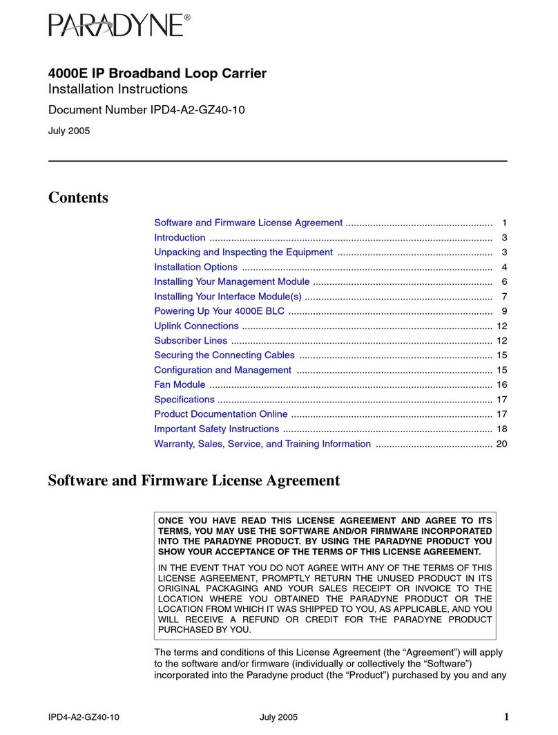 Paradyne 4000E User manual