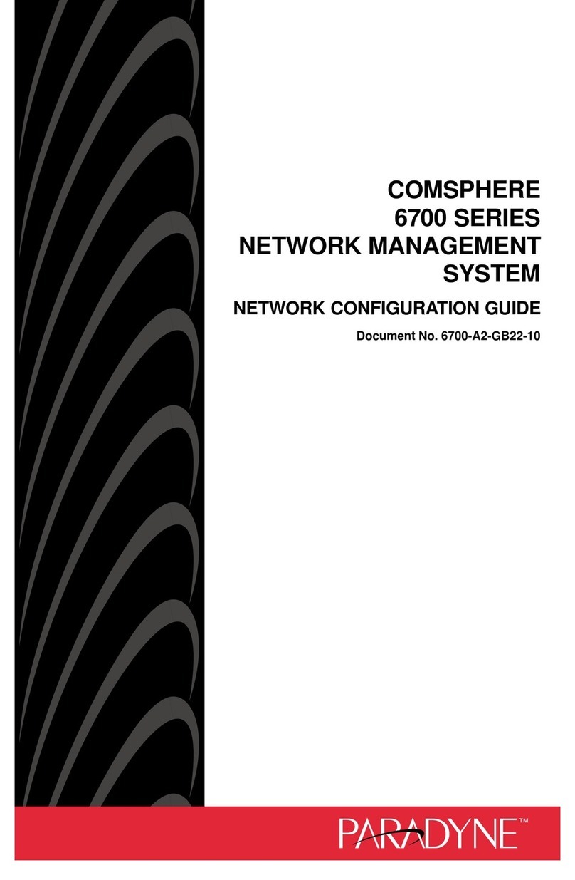 Paradyne COMSPHERE 6700 Series Network configuration guide Paradyne COMSPHERE 6700 Series Network configuration guide