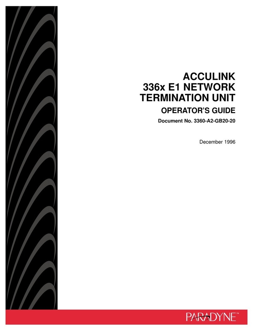 Paradyne ACCULINK 336x E1 Operator's guide