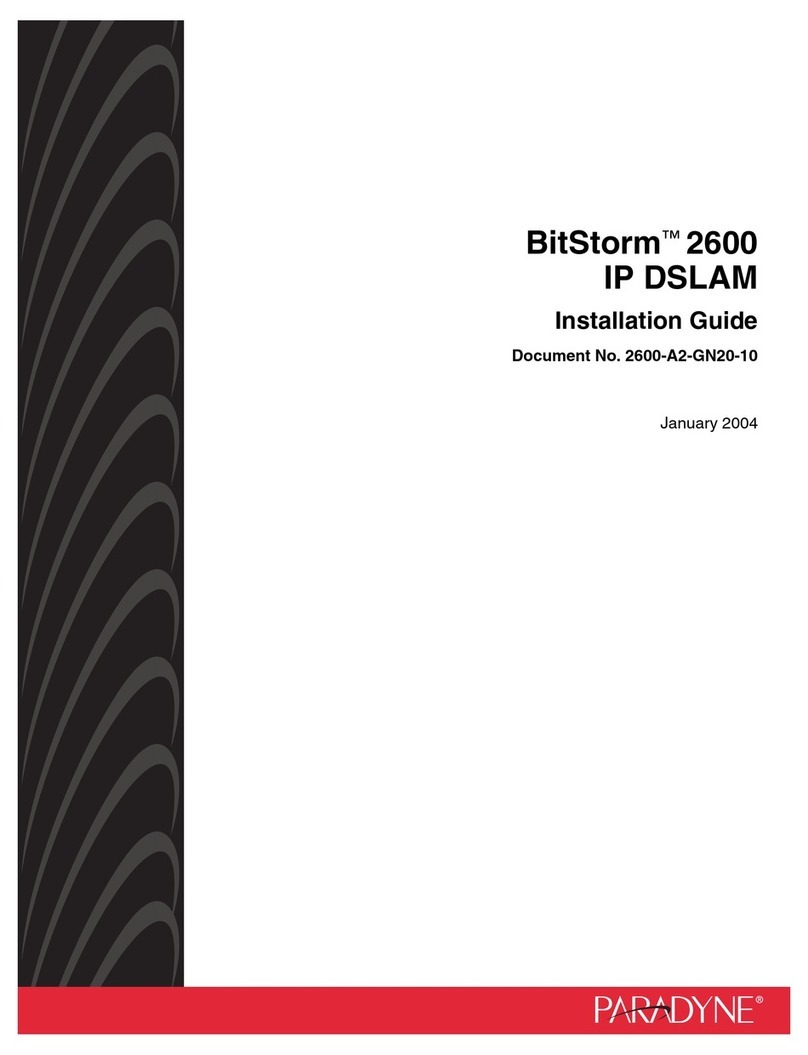Paradyne BitStorm 2600 IP DSLAM installation guide