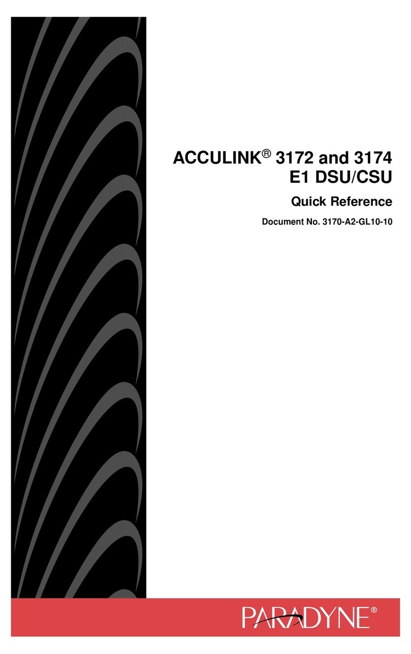 Paradyne 3172 User manual