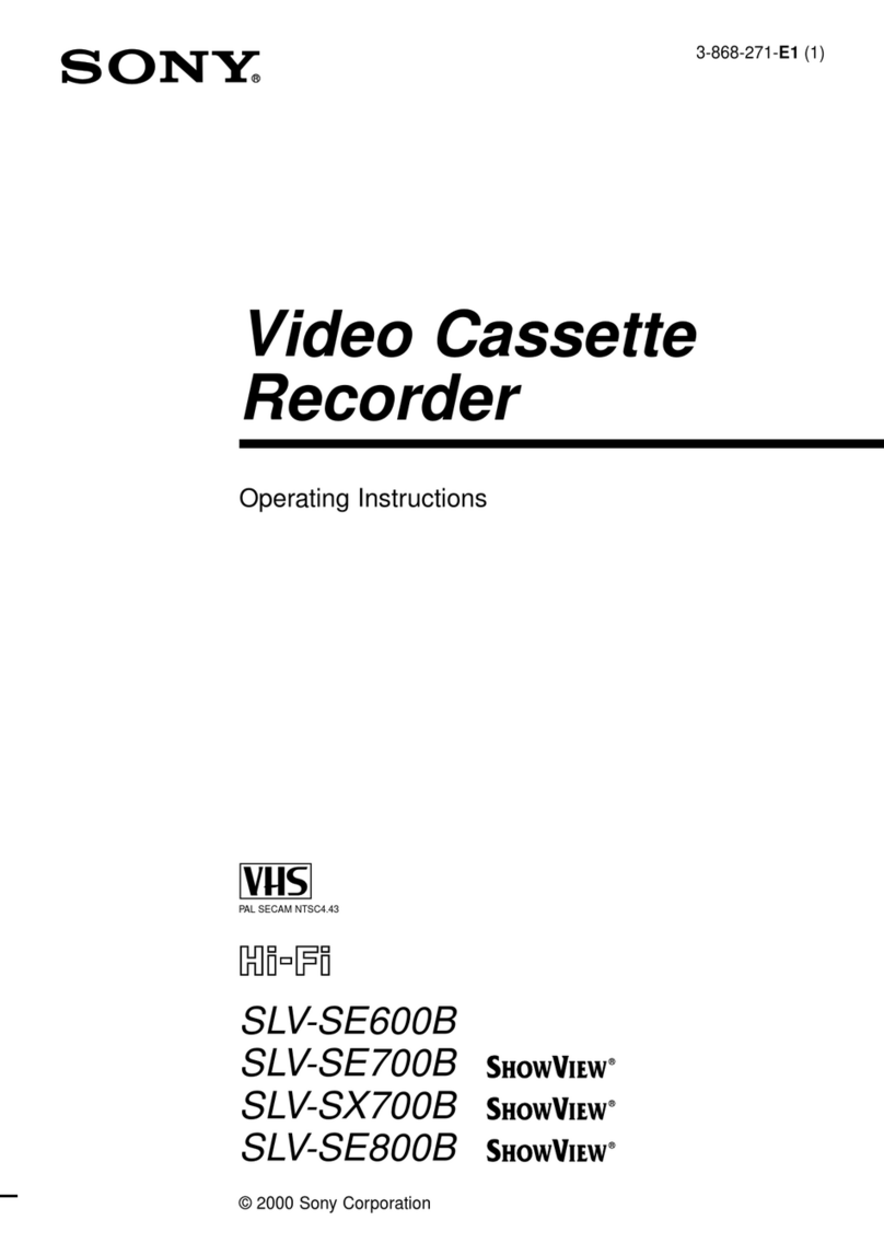 Sony SLV-SE600B operating instructions
