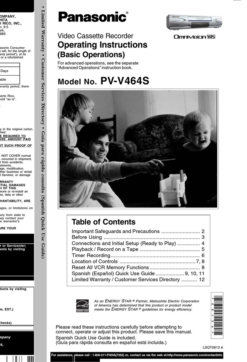 Panasonic PV-V464S User manual Panasonic PV-V464S User manual