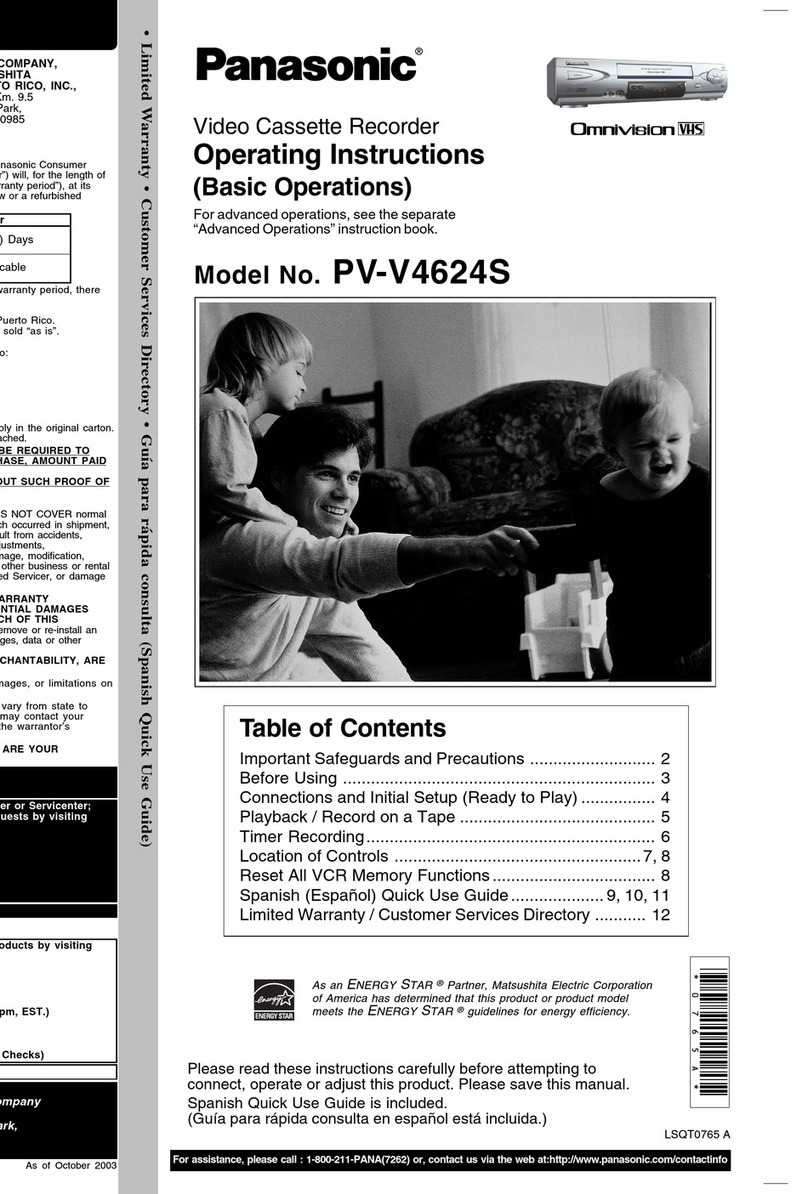 Panasonic PV-V4624S User manual Panasonic PV-V4624S User manual