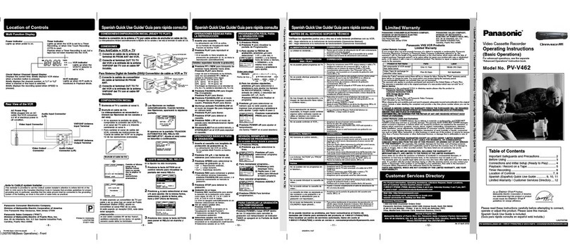 Panasonic PV-V462 User manual