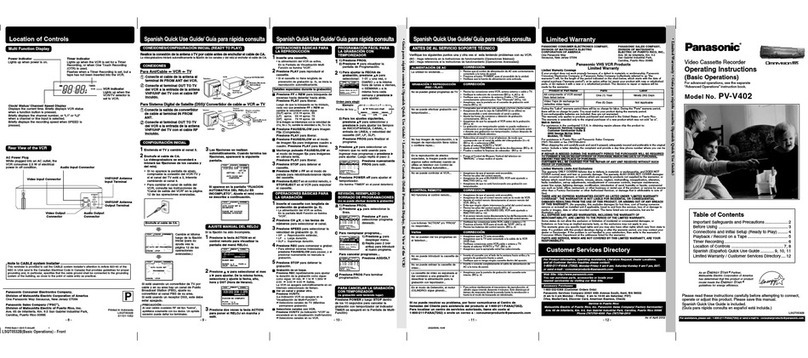 Panasonic PV-V402 User manual