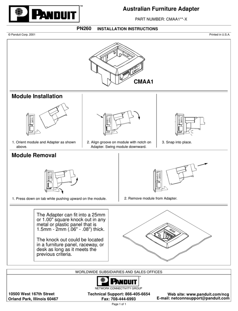 Panduit PN260 installation instructions