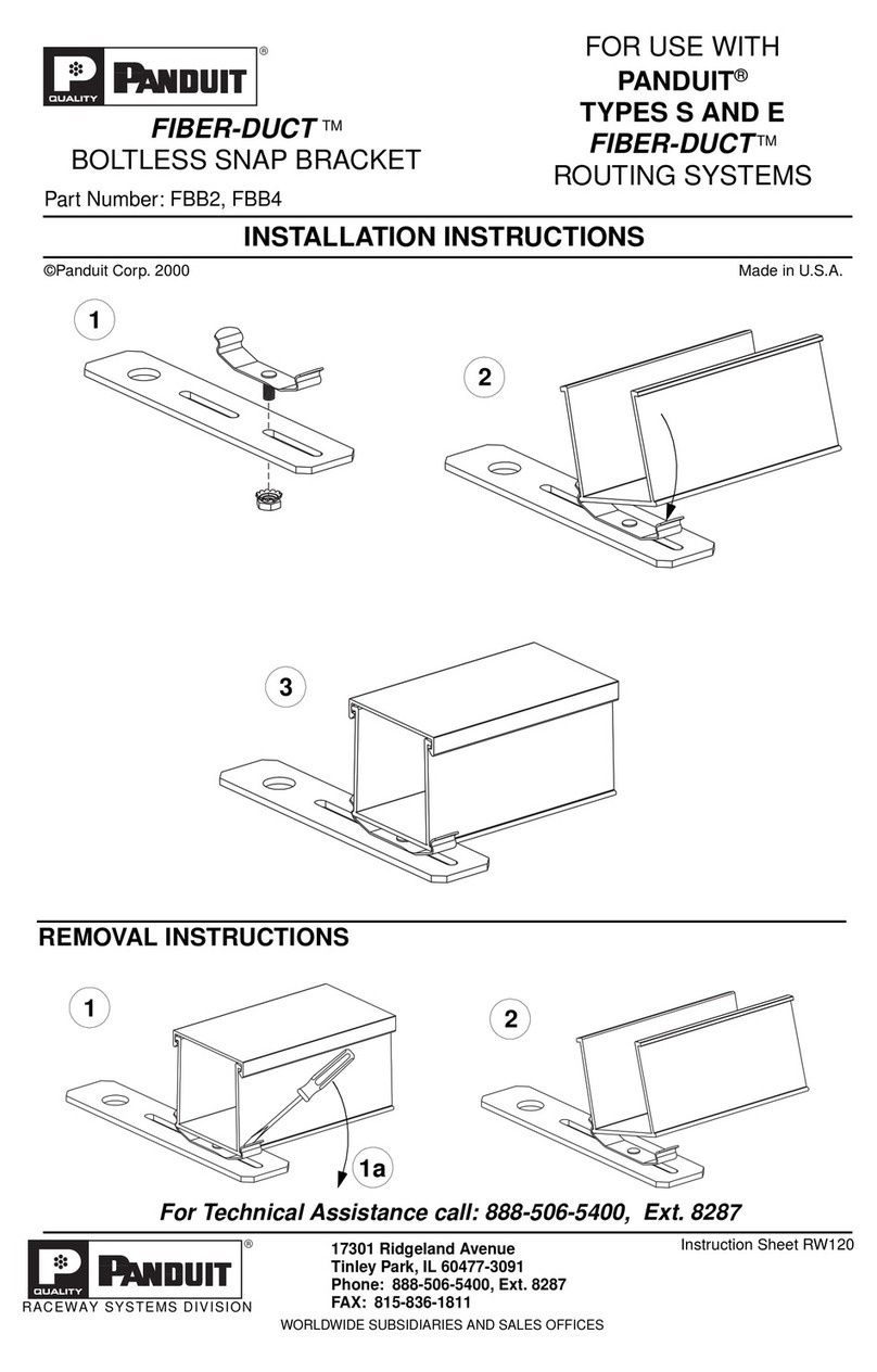 Panduit FIBER-DUCT FBB2 User manual