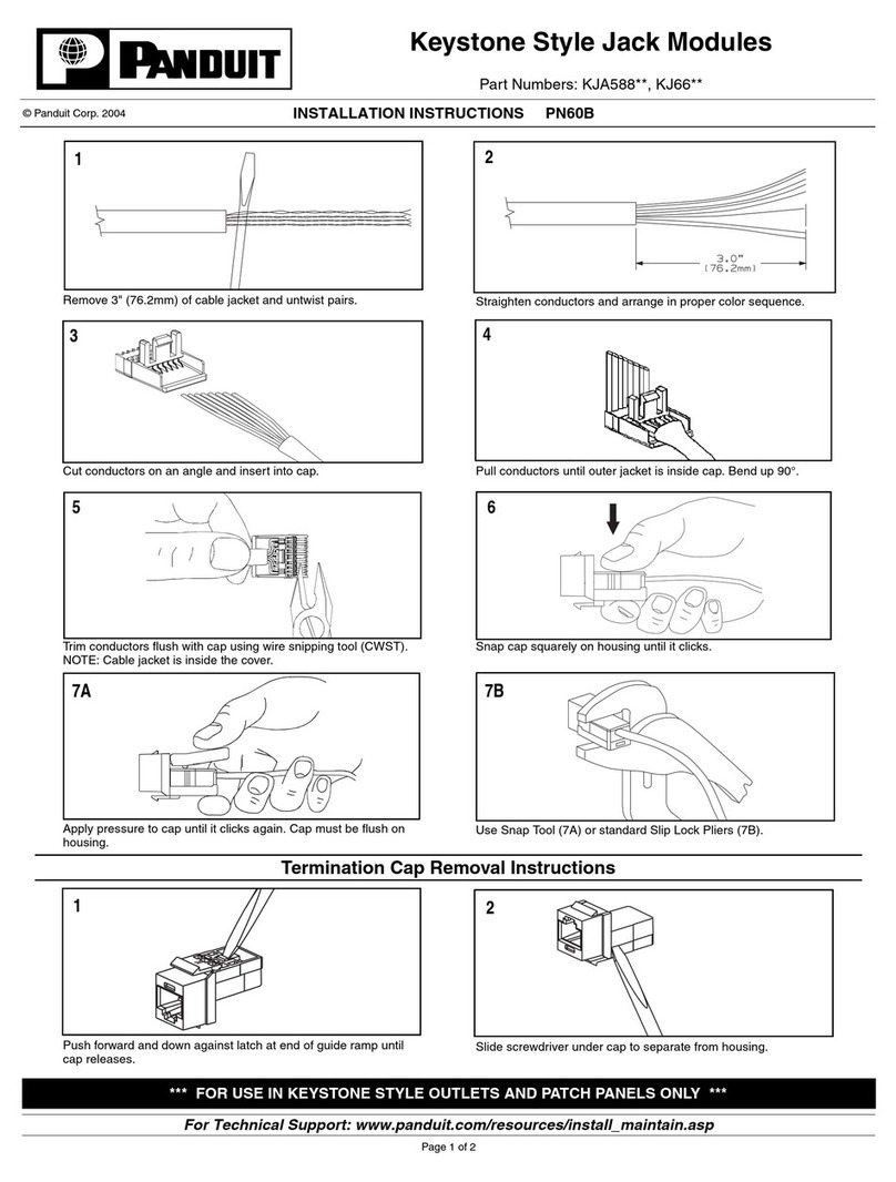 Panduit Model PN60B installation instructions