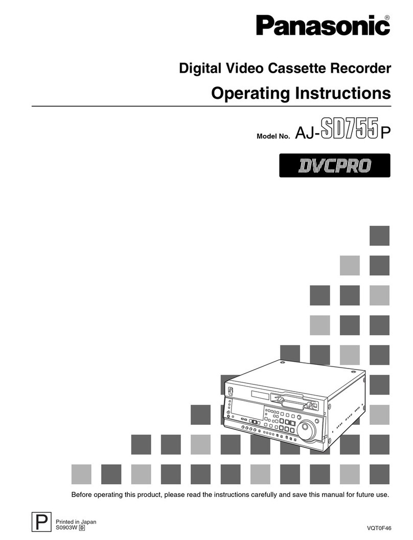 Panasonic AJSD755 - DVC STUDIO VTR User manual