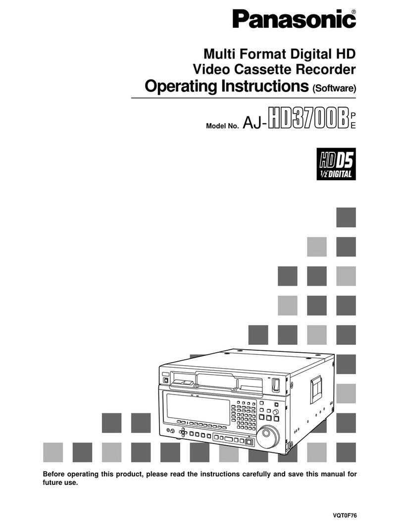 Panasonic AJ-HD2000 User manual Panasonic AJ-HD2000 User manual