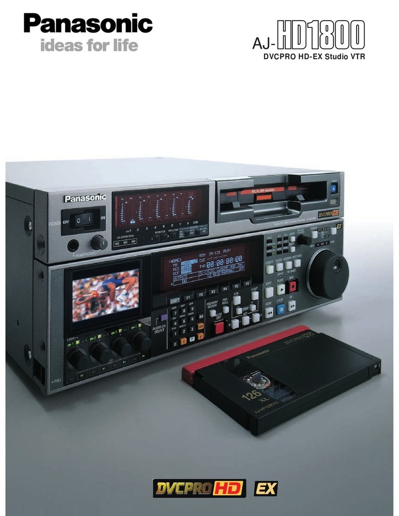 Panasonic AJHD1800 - VTR DVCPRO HD User manual