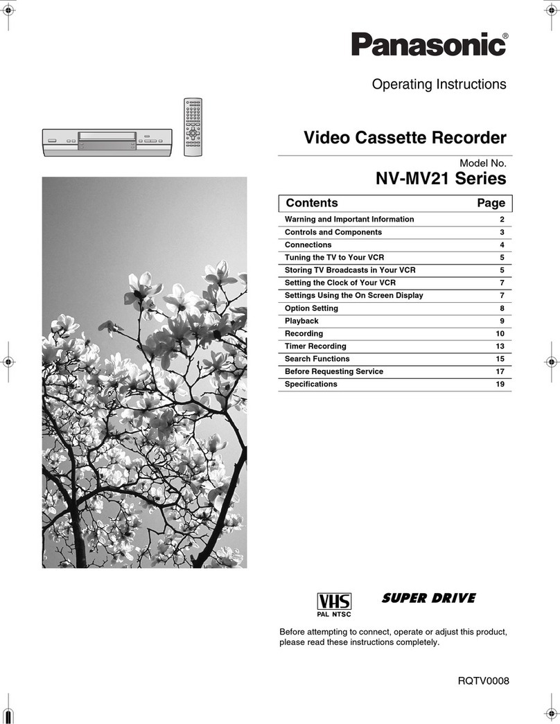 Panasonic NV-MV21 Series User manual Panasonic NV-MV21 Series User manual