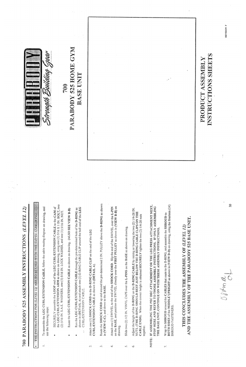 ParaBody 700 Mounting instructions ParaBody 700 Mounting instructions