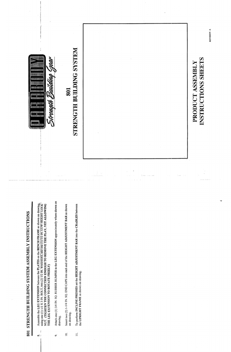 ParaBody 801 Assembly instruction sheet
