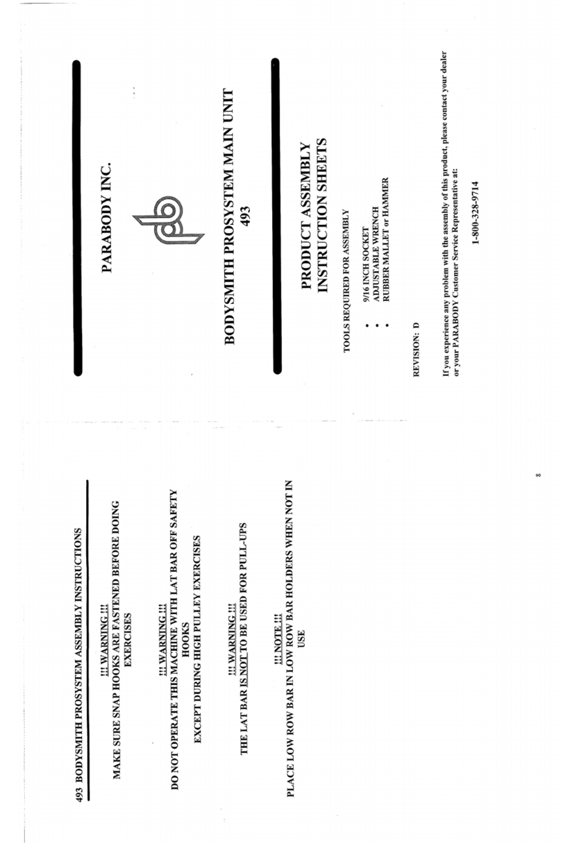 ParaBody 493 Assembly instruction sheet