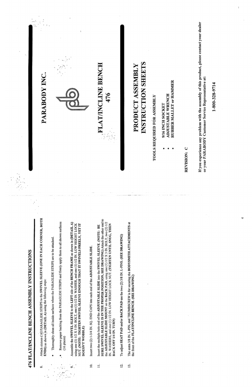 ParaBody 476 Assembly instruction sheet