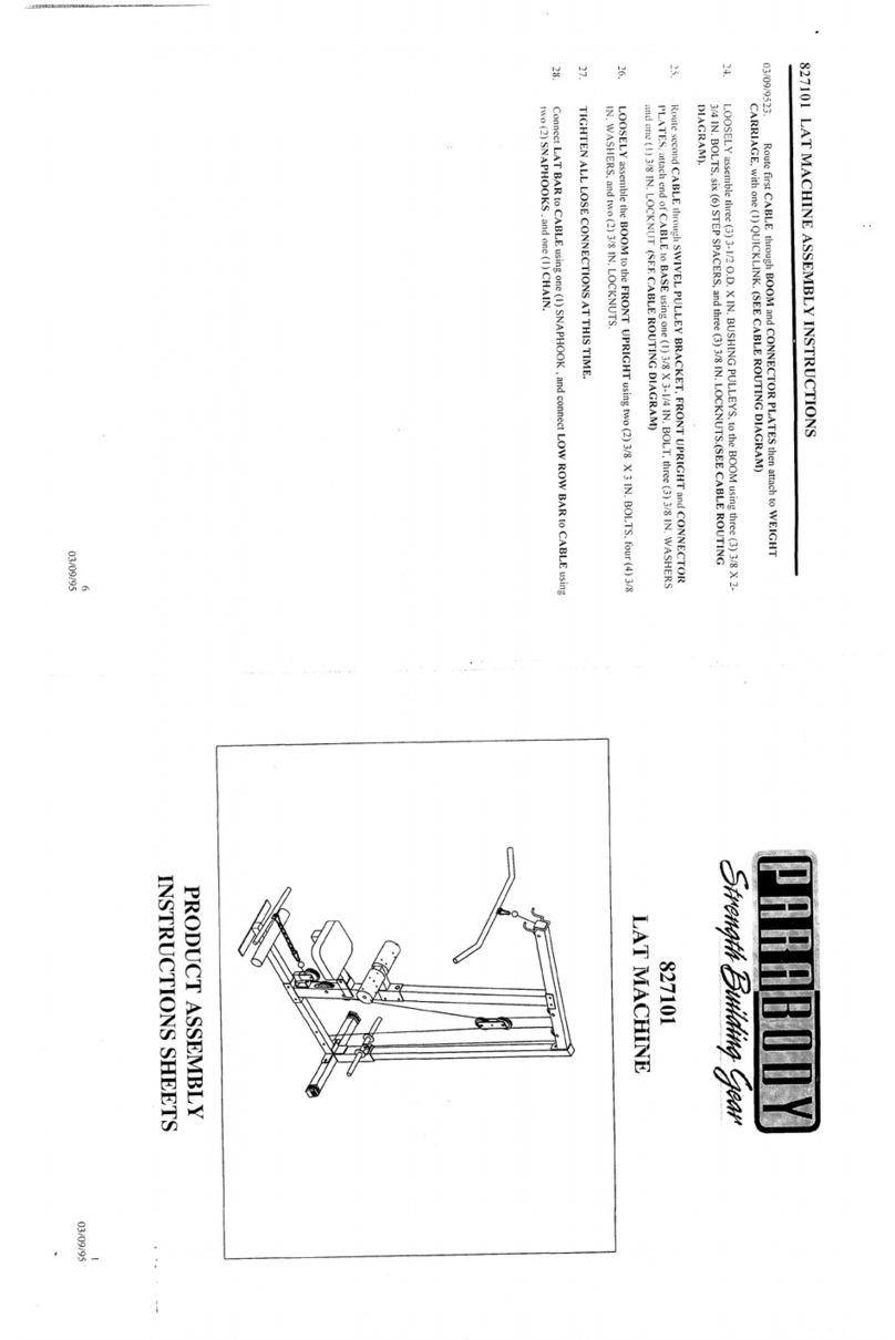ParaBody 827101 Assembly instruction sheet