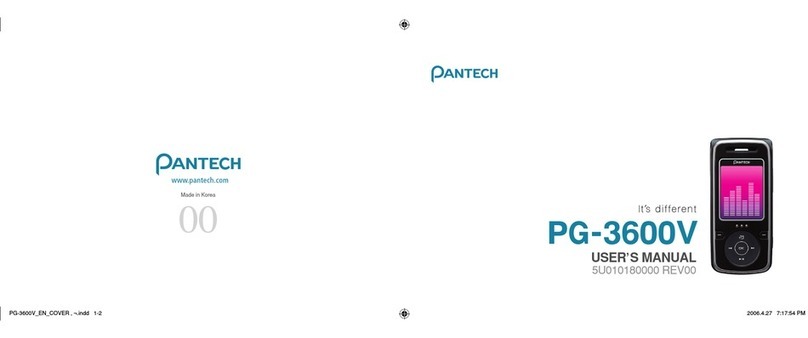 Pantech PG - 3600V User manual Pantech PG - 3600V User manual