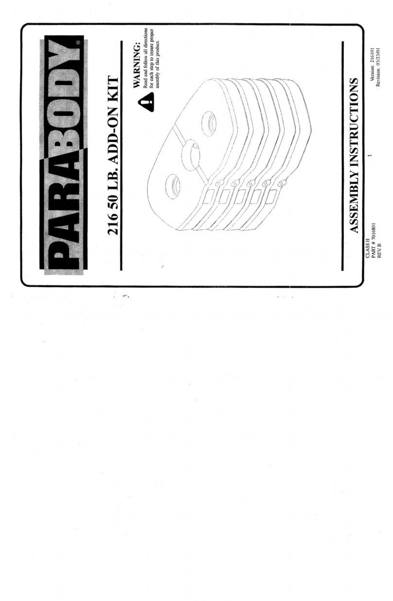 ParaBody 216 50 LB Assembly instructions
